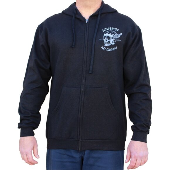 Men's Fury Road Cafe Racer Motorcycle Skull Crossbones Hoodie S-M-L-XL-2XL NWT - Picture 3 of 7